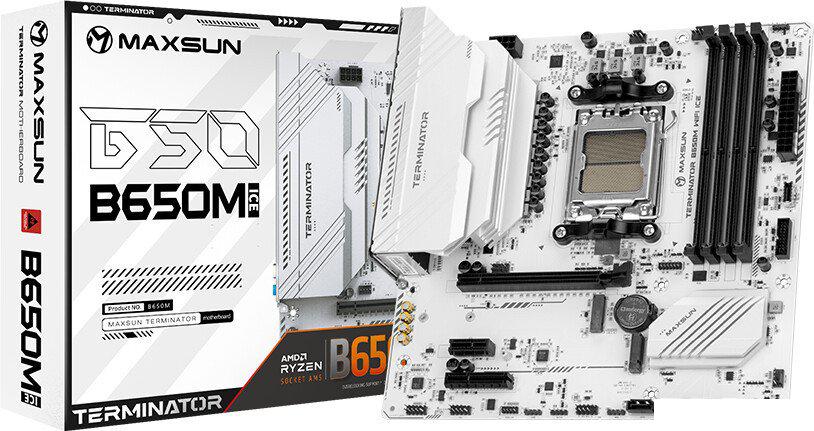 Материнская плата Maxsun Terminator B650M WiFi Ice