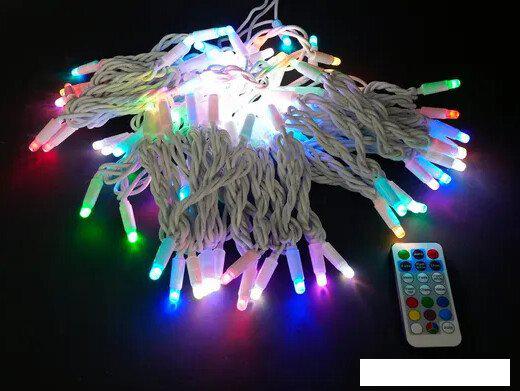 Светодиодная гирлянда ULED Стринг-лайт ULED-SL-100-220V-(W-ESR-RGB)