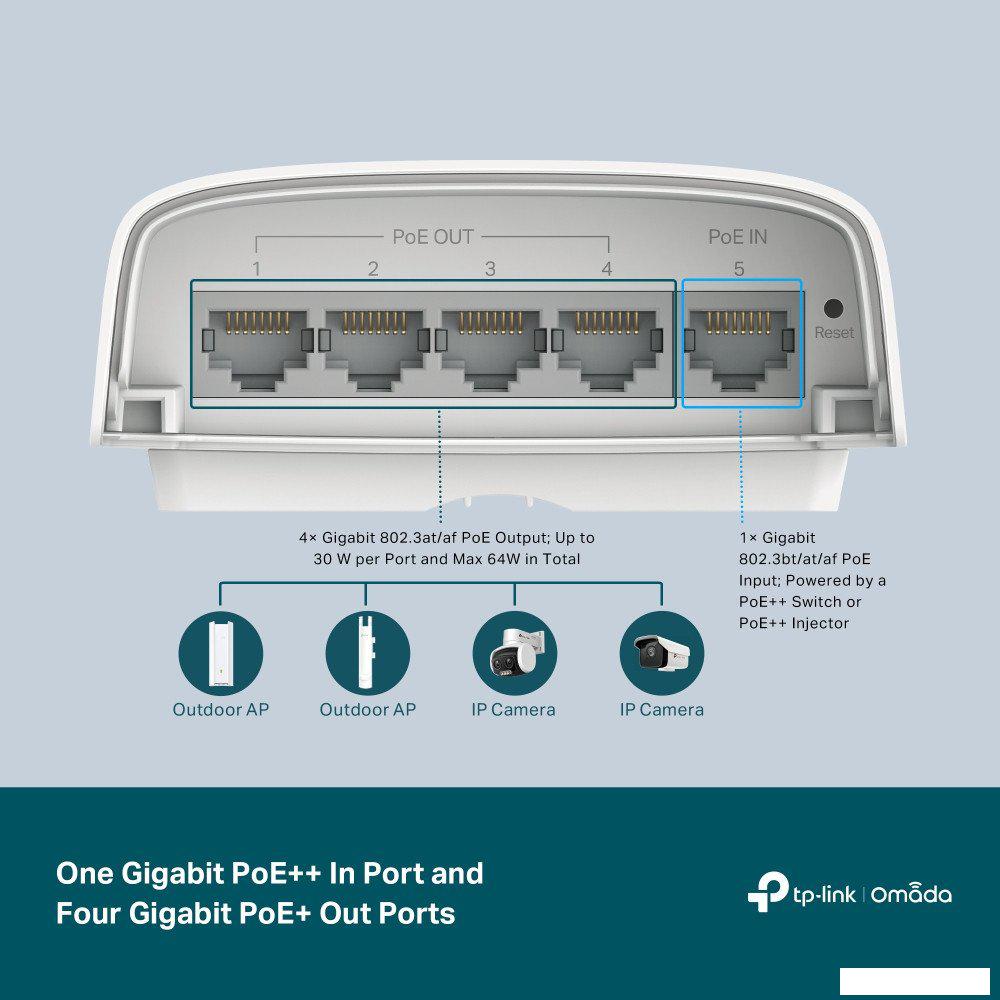 Настраиваемый коммутатор TP-Link SG2005P-PD V1