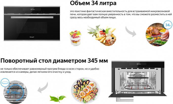 Микроволновая печь Weissgauff BMWO-349 DBSX Touch