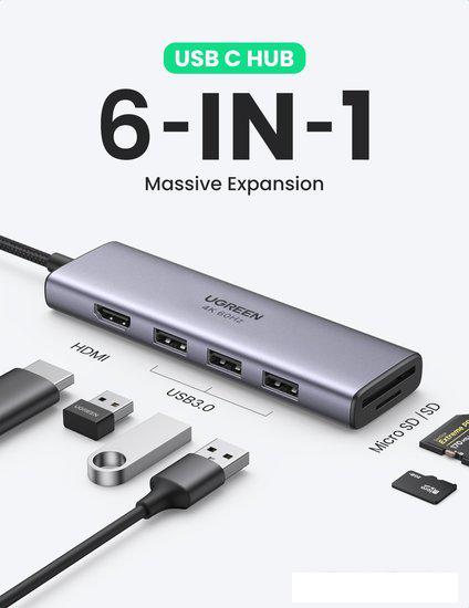 USB-хаб Ugreen CM511 60383