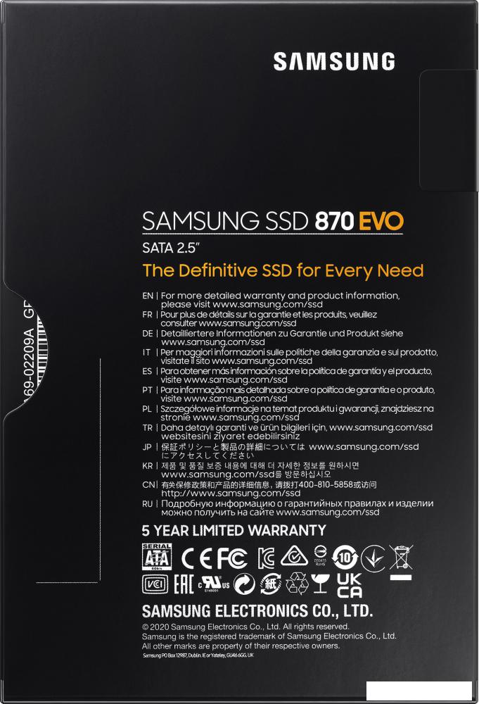 SSD Samsung 870 Evo 4TB MZ-77E4T0BW