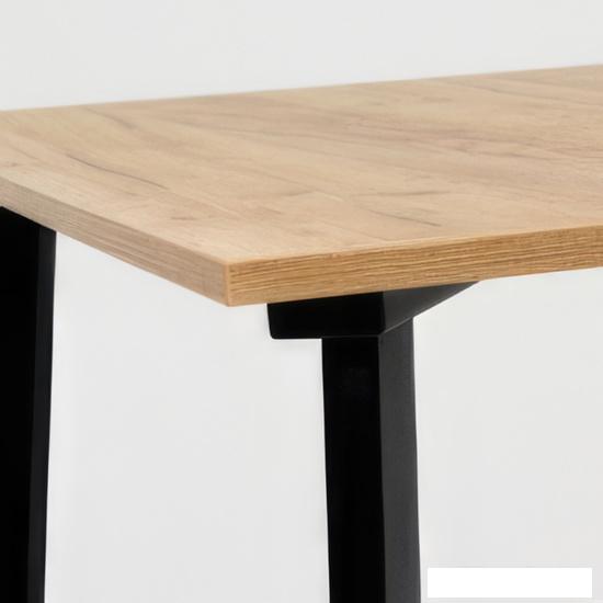 Кухонный стол Millwood Шанхай Л18 120x70 (18 мм, дуб золотой Craft/металл черный)