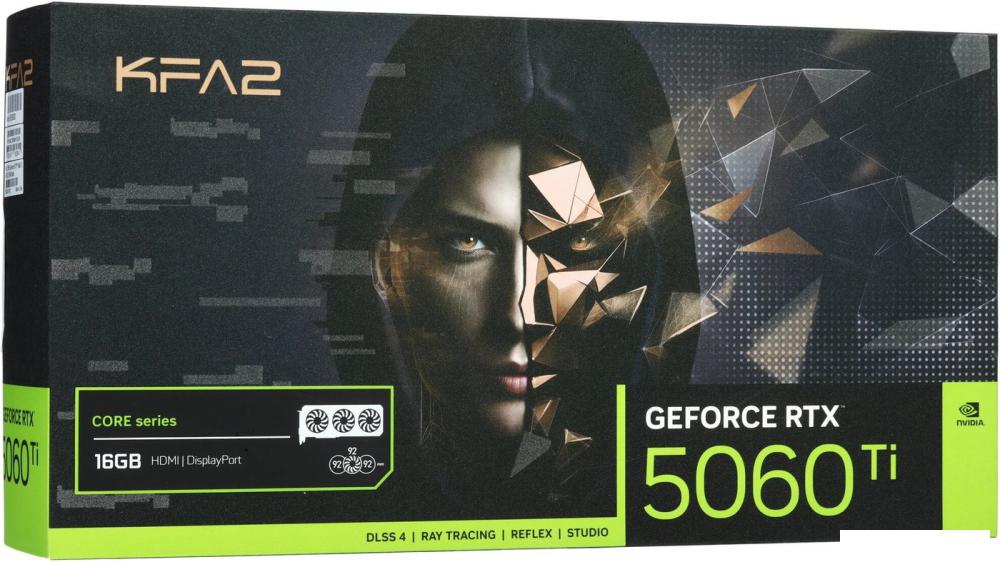 Видеокарта KFA2 GeForce RTX 5060 Ti Core OC 16GB 56IZN8MHDQDK