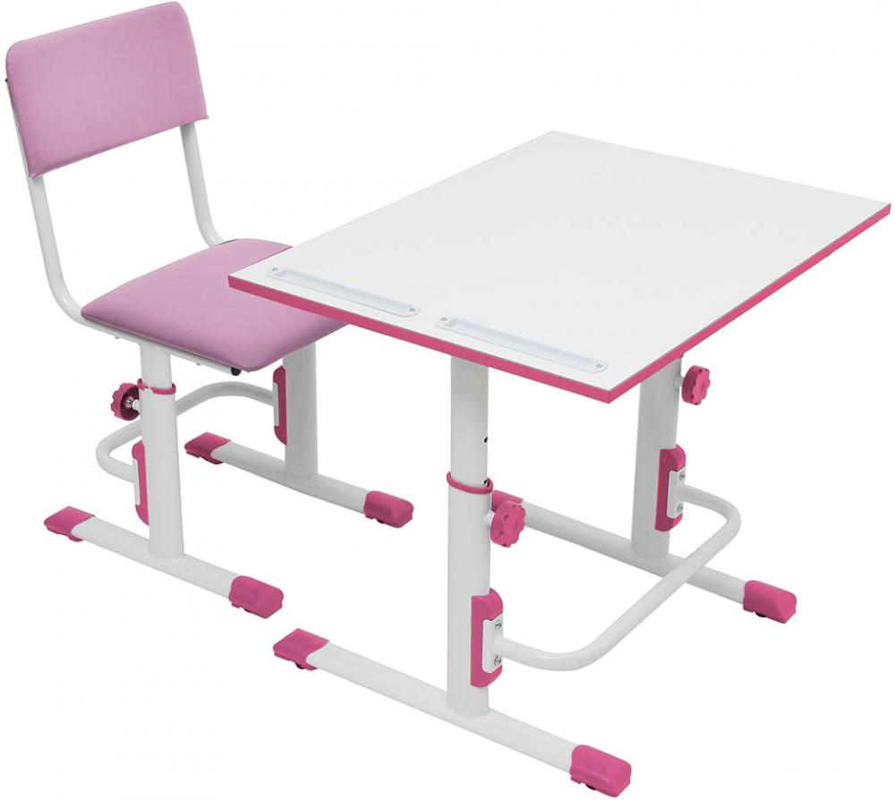 Ученический стул Polini Kids City/Smart S (белый/розовый)