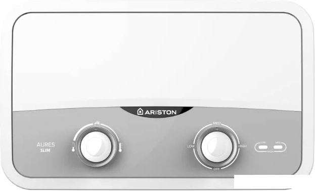 Проточный электрический водонагреватель кран+душ Ariston Aures SF 5.5 COM