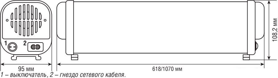 Бактерицидный рециркулятор Navigator NUR-01-215-G13-WH (30 м3/ч)