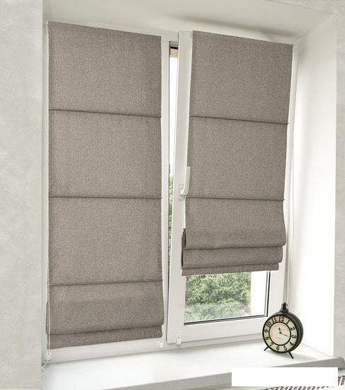 Мини римская штора Delfa Plain Dim Out СШД-01М 171/006 73x160 (серый)