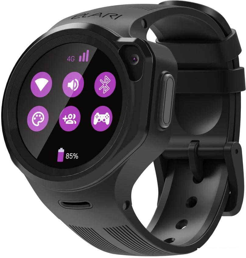 Детские умные часы Elari KidPhone 4GR (черный)