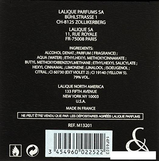 Туалетная вода Lalique Encre Noire EdT (100 мл)
