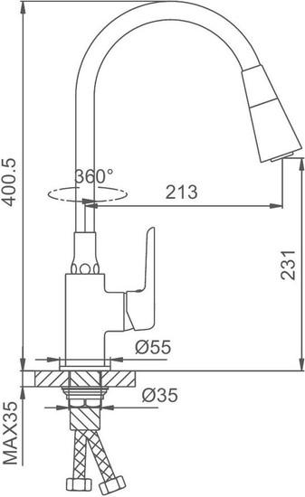 Смеситель FRAP F4417-6