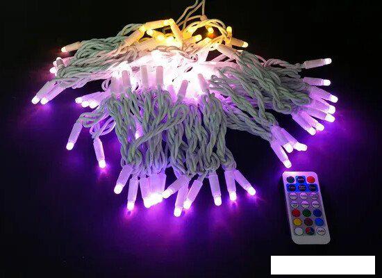 Светодиодная гирлянда ULED Стринг-лайт ULED-SL-100-220V-(W-ESR-RGB)