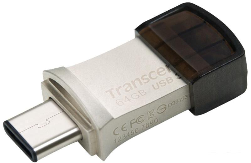 USB Flash Transcend JetFlash 890S USB3.1 + Type-C 64GB [TS64GJF890S]