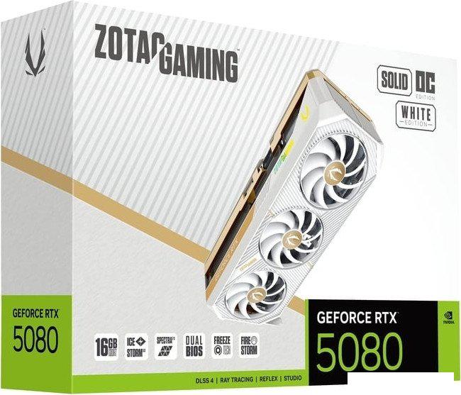Видеокарты ZOTAC Gaming GeForce RTX 5080 Solid OC White Edition ZT-B50800Q-10P