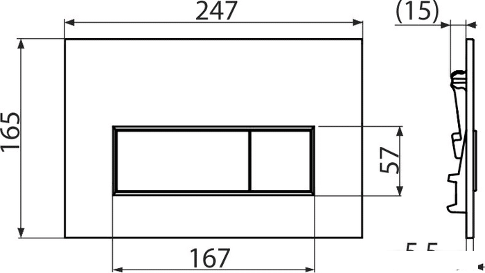 Панель смыва Alcaplast M578 (черный матовый)