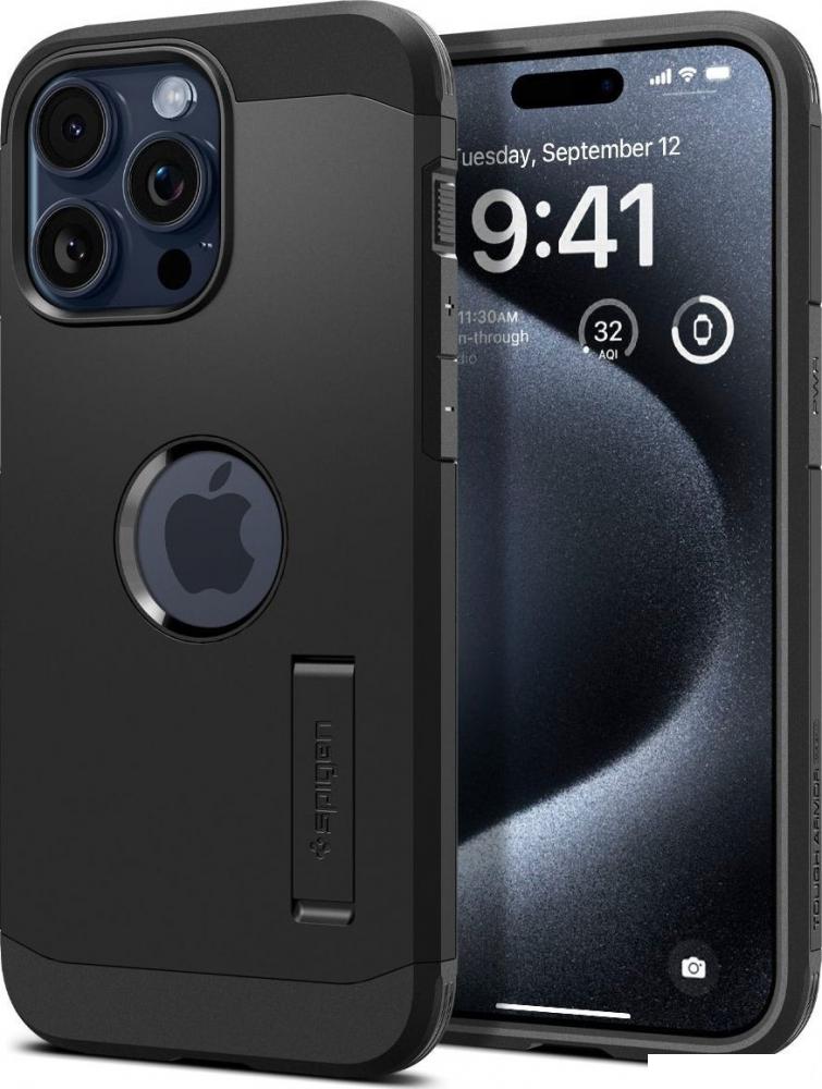 Чехол для телефона Spigen Tough Armor (MagFit) для iPhone 15 Pro ACS06733 (черный)