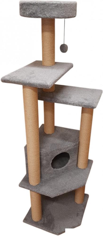 Комплекс Cat House Торнадо джут (серый)