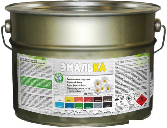 Краска Эмалька ПФ-115 С 10 л (синий)