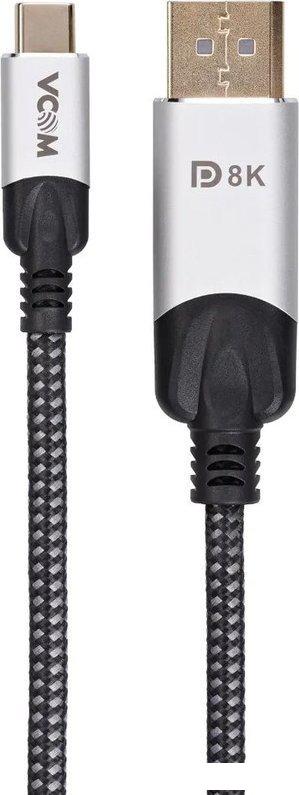 Кабель VCOM CU422MCV-1.8M USB Type-C - DisplayPort (1.8 м, черный/серый)