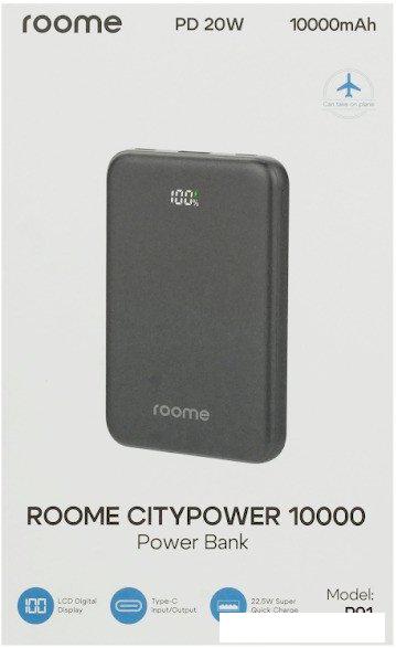 Внешний аккумулятор Roome CityPower P91 10000mAh (черный)