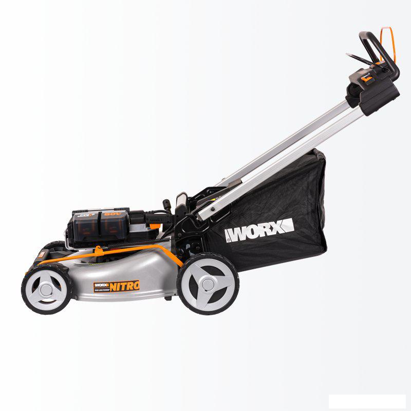 Газонокосилка Worx WG761E (с 4-мя АКБ)