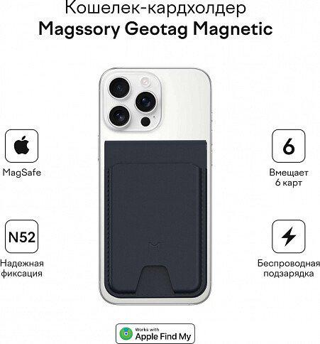 Кредитница Magssory Geotag Magnetic Blue ACL003b
