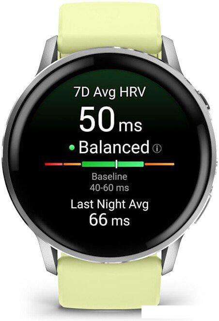 Умные часы Garmin Venu 4 45 мм (серебристый/желтый)