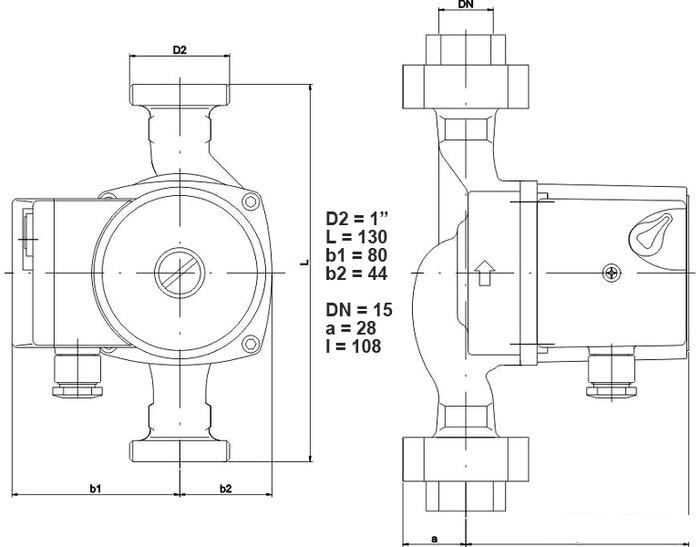 Циркуляционный насос IMP Pumps GHN 15/40-130