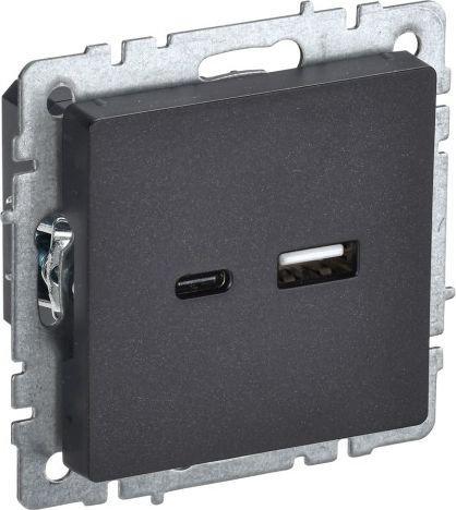 Розетка USB IEK Brite BR-U22-018-K02