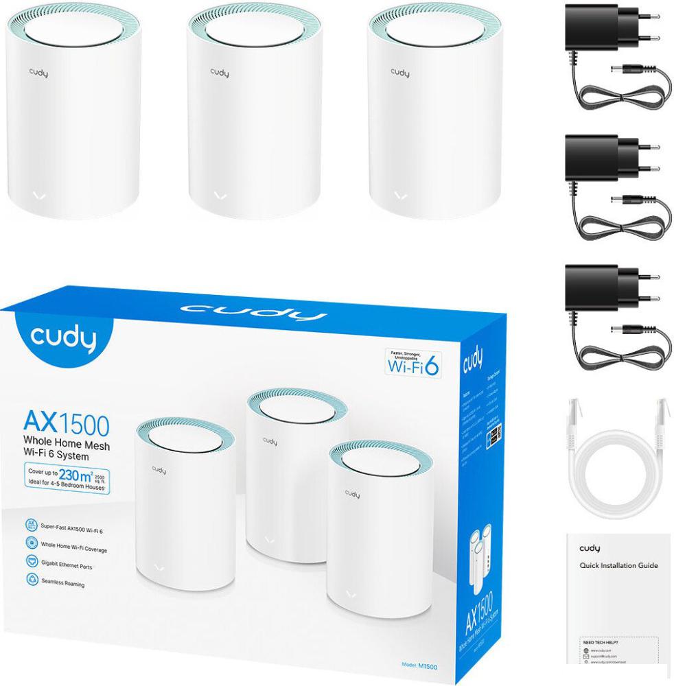 Wi-Fi система Cudy M1500 1.0 (3-Pack)