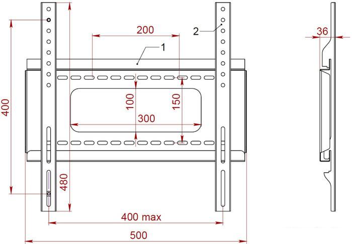 Кронштейн для телевизора PL 400.B