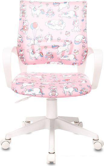 Компьютерное кресло Бюрократ Burokids 1W (розовый единороги/пластик белый)
