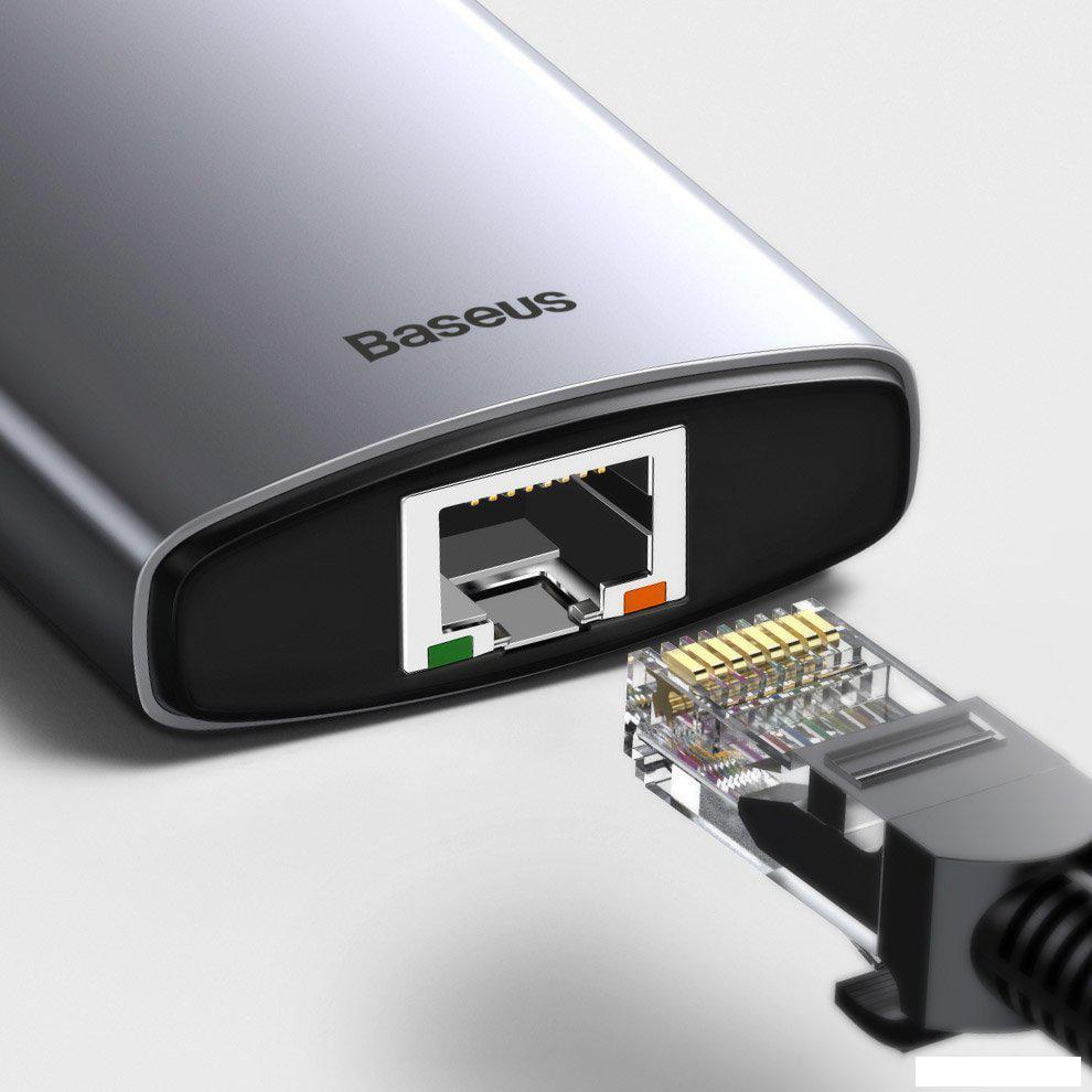 Док-станция Baseus Metal Gleam Series 8-in-1 Multifunctional Type-C HUB Docking Station CAHUB-CV0G