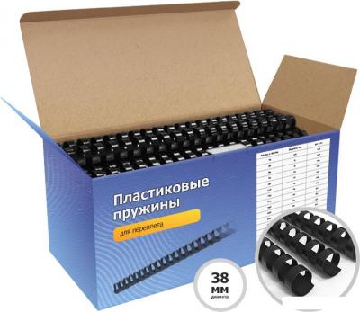 Пластиковая пружина для переплета Гелеос BCA4-38B 38 мм 50 шт (черный)
