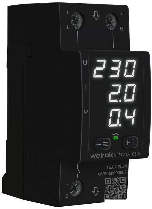 Реле напряжения Welrok VI-63 bk (черный)