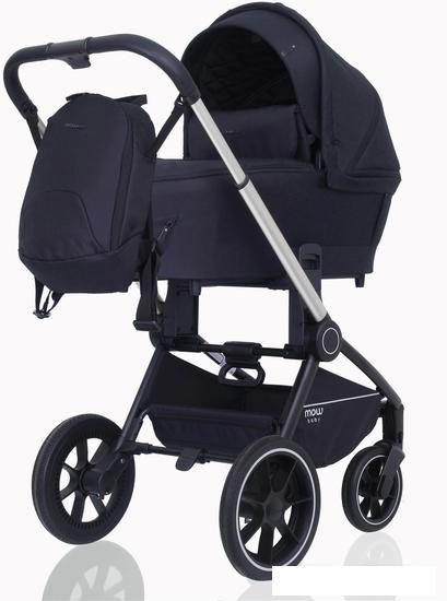 Универсальная коляска Rant MOWbaby Zoom PU (2 в 1, silver black)