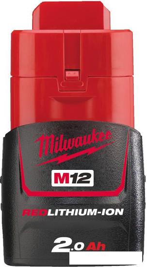 Аккумулятор Milwaukee M12 M12B2 4932430064 (12В/2 Ач)