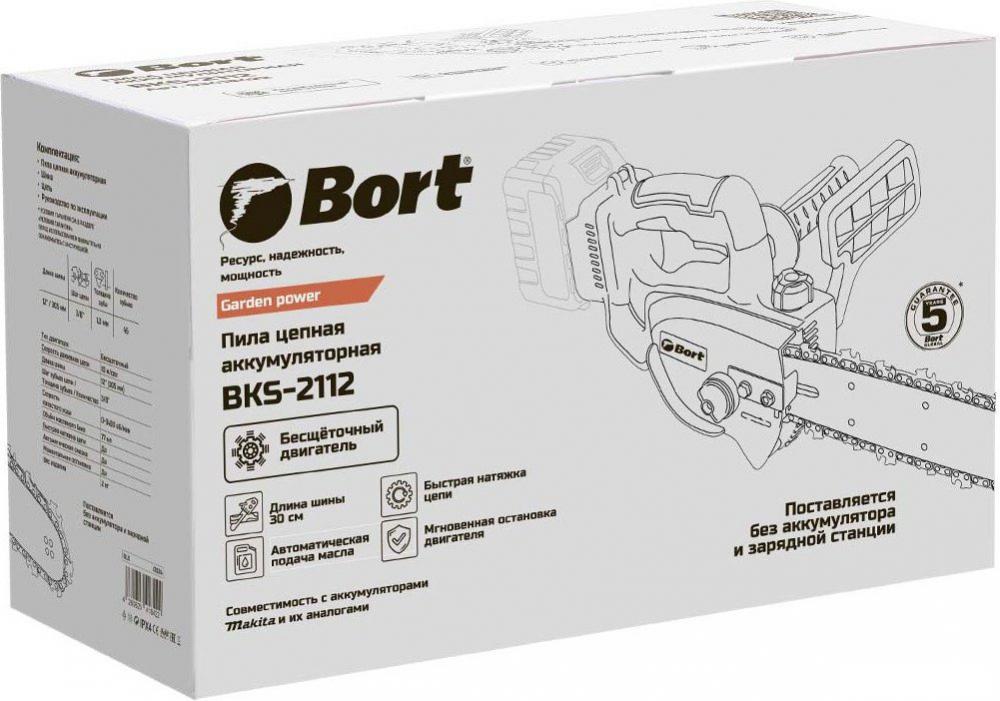 Аккумуляторная пила Bort BKS-2112 93418422 (без АКБ)