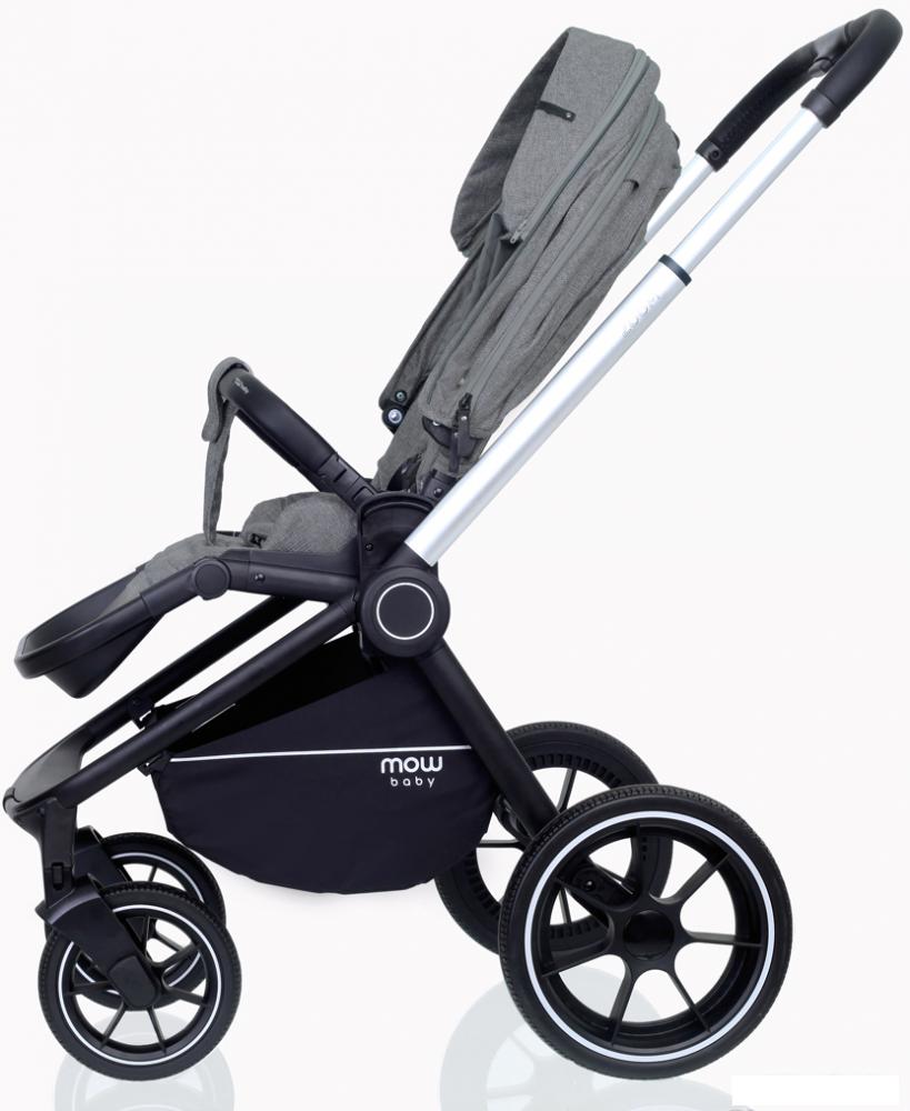 Универсальная коляска Rant MOWbaby Zoom PU (2 в 1, silver grey)