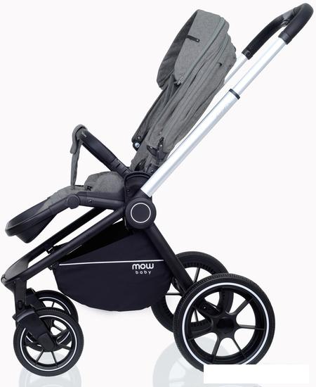 Универсальная коляска Rant MOWbaby Zoom PU (2 в 1, silver grey)
