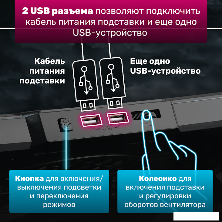 Подставка Miru CP2004 Tristark RGB