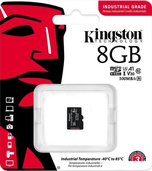 Карта памяти Kingston Industrial microSDHC 8GB SDCIT2/8GBSP