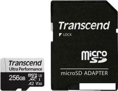Карты памяти Transcend microSDXC 340S 256GB (с адаптером)