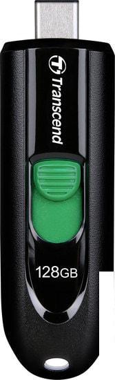 USB Flash Transcend JetFlash 790C 128GB (черный/зеленый)
