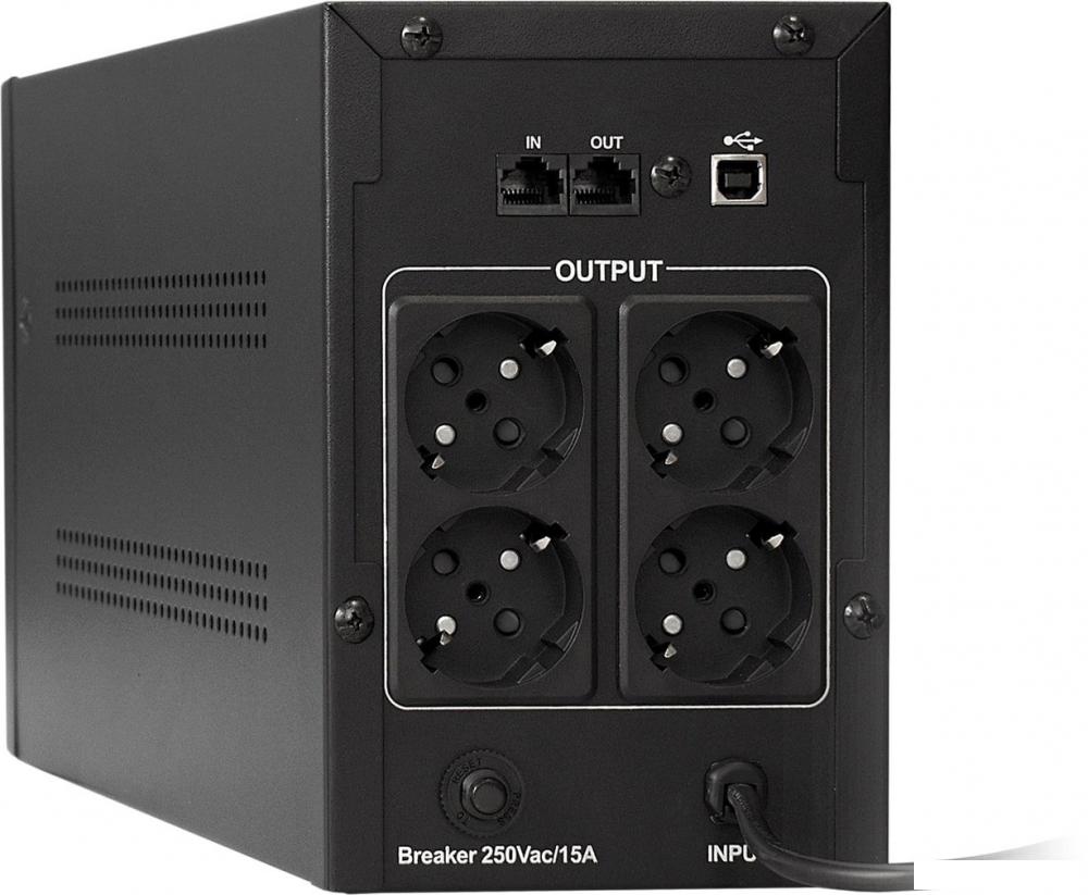 Источник бесперебойного питания ExeGate UNB-1000.LED.AVR.EURO.RJ.USB EP212518RUS