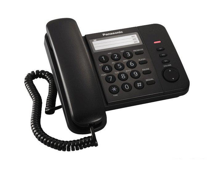 Проводной телефон Panasonic KX-TS2352RUB (черный)