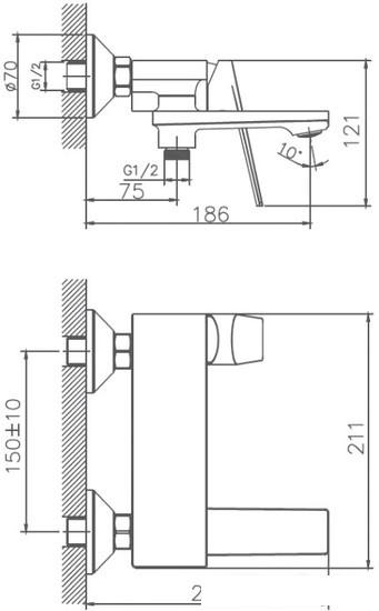 Смеситель Haiba HB60533-3 (серый)