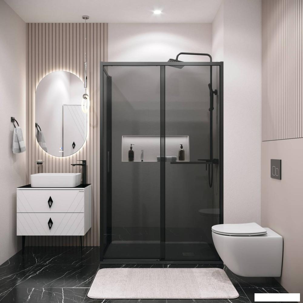 Душевой уголок Grossman Style 100x100x195 120.K33.05.1010.21.10 (черный матовый/стекло тонированное)