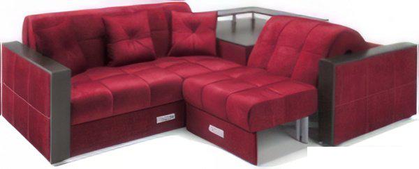 Угловой диван Мебель-АРС Прага (бархат красный Star Velvet 3 Dark Red)