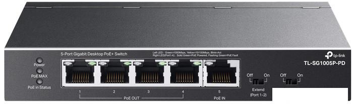 Неуправляемый коммутатор TP-Link TL-SG1005P-PD М1